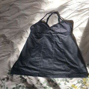 Lululemon Size 6 dark gray yoga tank